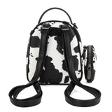 Wrangler Cow Print Mini Backpack With Coin Pouch - Black