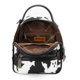 Wrangler Cow Print Mini Backpack With Coin Pouch - Black