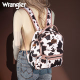 Wrangler Cow Print Backpack With Coin Pouch - Pink