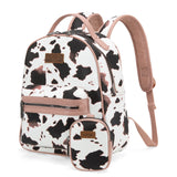 Wrangler Cow Print Backpack With Coin Pouch - Pink