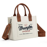 Vintage Wrangler Canvas Tote//Crossbody - Beige