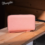 Vintage Wrangler Canvas Zip Wristlet - Pink