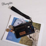 Wrangler Solid Color Key Chain Wristlet Card Wallet - Black