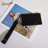 Wrangler Solid Color Key Chain Wristlet Card Wallet - Black