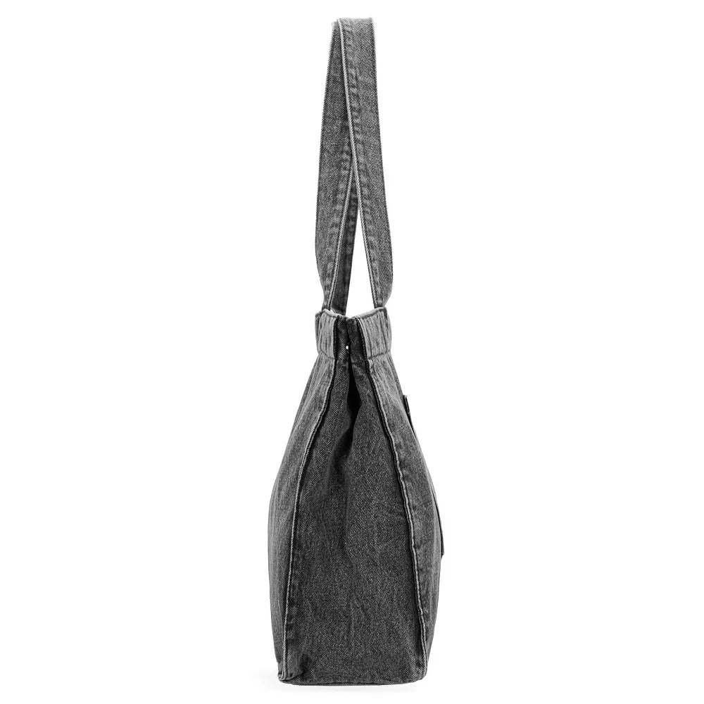 Wrangler Stitch Denim Tote Bag - Black