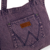 Wrangler Stitch Denim Tote Bag - Purple