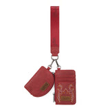 Wrangler Embroidered Dual Pouch Wristlet - Red
