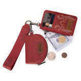 Wrangler Embroidered Dual Pouch Wristlet - Red
