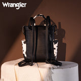 Wrangler Cow Print Tote/Shoulder Bag Convertible Backpack - Black