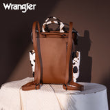 Wrangler Cow Print Tote/Shoulder Bag Convertible Backpack - Brown