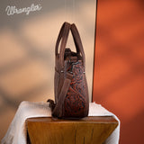 Wrangler Genuine Hair-On Cowhide Tote/Crossbody - Coffee