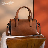 Wrangler Genuine Hair-On Cowhide Barrel Bag/Crossbody - Brown