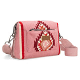 Wrangler Southwestern Knitted Crossbody Bag Extra Outside Pocket - Hot Pink