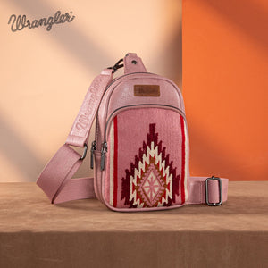 Wrangler Southwestern Knitted Sling Bag - Hot Pink