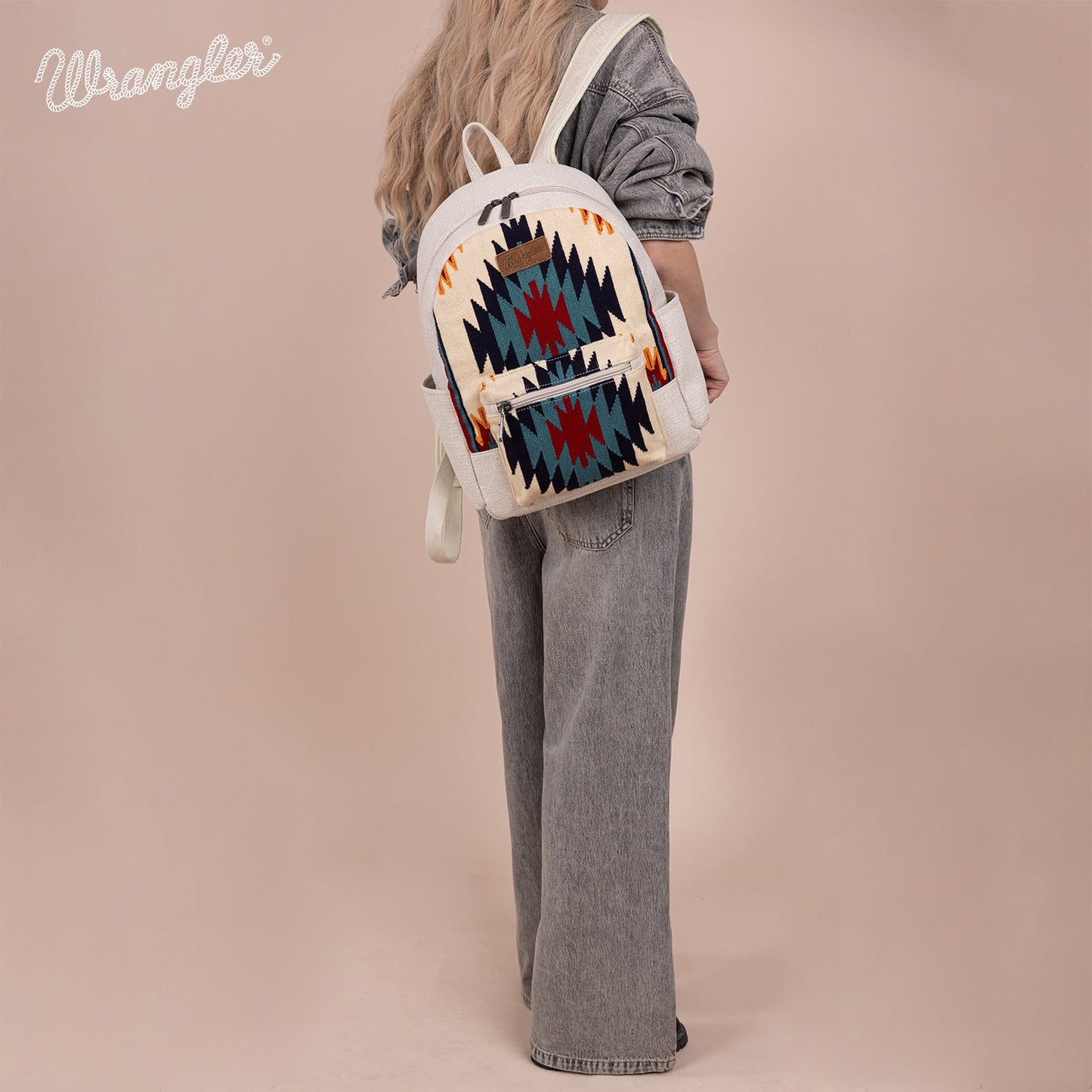 Wrangler Southwestern Knitted Backpack - Cream