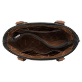 Wrangler Braided Whipstitch Zippered Tote - Black