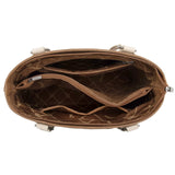 Wrangler Braided Whipstitch Zippered Tote - Brown