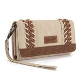 Wrangler Southwestern Print Wallet/Wristlet/Crossbody - Tan