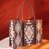 WRANGLER SOUTHWESTERN TOTE COFFEE WIDE TOTE