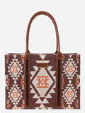 WRANGLER SOUTHWESTERN TOTE COFFEE WIDE TOTE