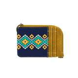 WRANGLER SOUTHWESTERN ART PRINT MINI ZIP CARD CASE - MUSTARD