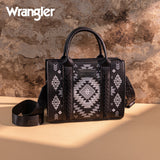 Wrangler Aztec Pattern Print -Tote/Crossbody - Black