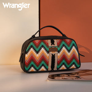 Wrangler Southwestern Pattern Print Multi Purpose/Travel Pouch - Black