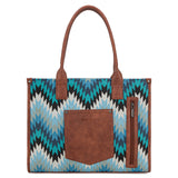 Wrangler Southwestern Pattern Dual Sided Print Concealed Carry Wide Tote - Jean