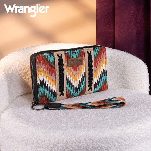 Wrangler Southwestern Art Print Wallet - Black