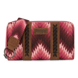 Wrangler Southwestern Art Print Wallet - Dark Pink