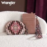 Wrangler Southwestern Art Print Dual Pouch Wristlet - Pink