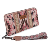 Wrangler Southwestern Art Print Wallet - DARK PINK