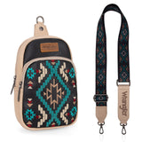 Wrangler Southwestern Embroidered Sling Bag - Black