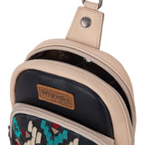 Wrangler Southwestern Embroidered Sling Bag - Black