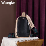 Wrangler Southwestern Embroidered Sling Bag - Black