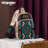 Wrangler Southwestern Embroidered Sling Bag - Black