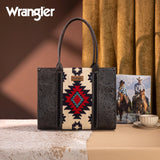 Wrangler Tooled Aztec Pattern Print Concealed Carry Large Tote - Black