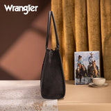 Wrangler Tooled Aztec Pattern Print Concealed Carry Large Tote - Black