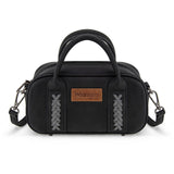 Wrangler Whipstitch Collection Mini Satchel/Crossbody Bag - Black