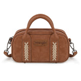 Wrangler Whipstitch Collection Mini Satchel/Crossbody Bag - Brown