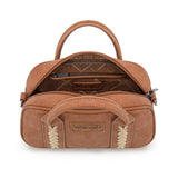 Wrangler Whipstitch Collection Mini Satchel/Crossbody Bag - Brown