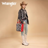 Wrangler Cow Print Concealed Carry Tote/Crossbody - Red