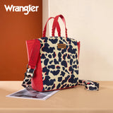 Wrangler Cow Print Concealed Carry Tote/Crossbody - Red