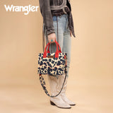 Wrangler Cow Print Concealed Carry Tote/Crossbody - Red