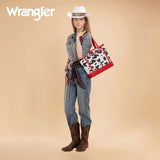 Wrangler Cow Print Tote - RED
