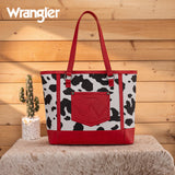 Wrangler Cow Print Tote - RED