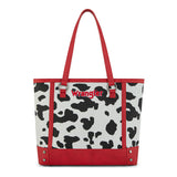 Wrangler Cow Print Tote - RED