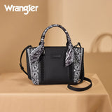 WRANGLER BANDANA PAISLEY PRINT TOTE/CROSSBODY - BLACK