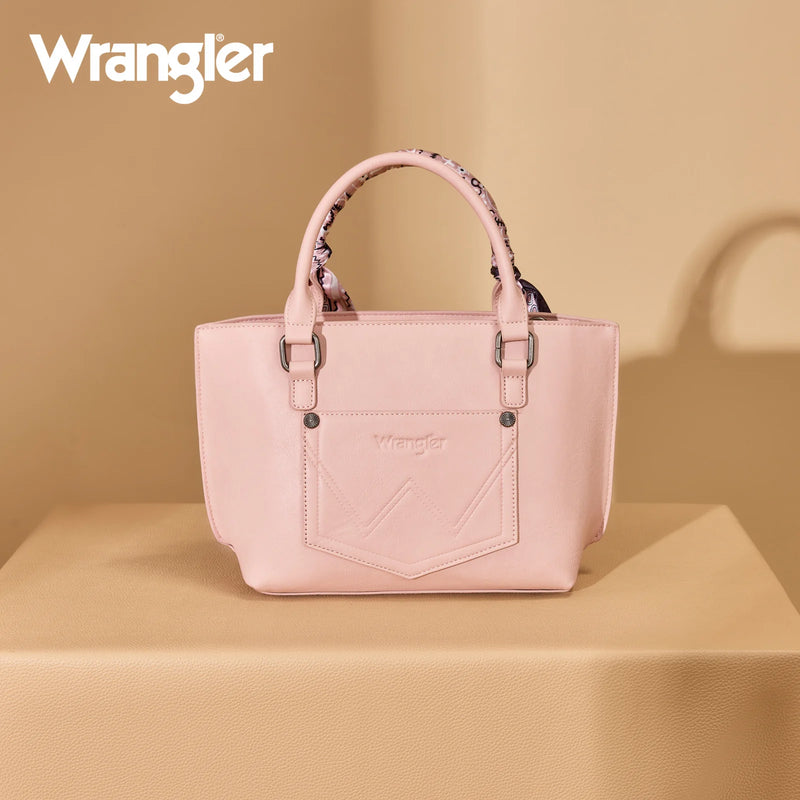 WRANGLER BANDANA PAISLEY PRINT TOTE/CROSSBODY - PINK