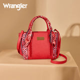 WRANGLER BANDANA PAISLEY PRINT TOTE/CROSSBODY - RED